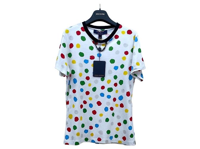 Top de algodão Louis Vuitton x Yayoi Kusama com estampa de bolinhas Multicor