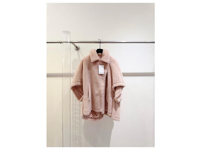Max Mara Pink Faux Fur Cape Coat Multiple colors