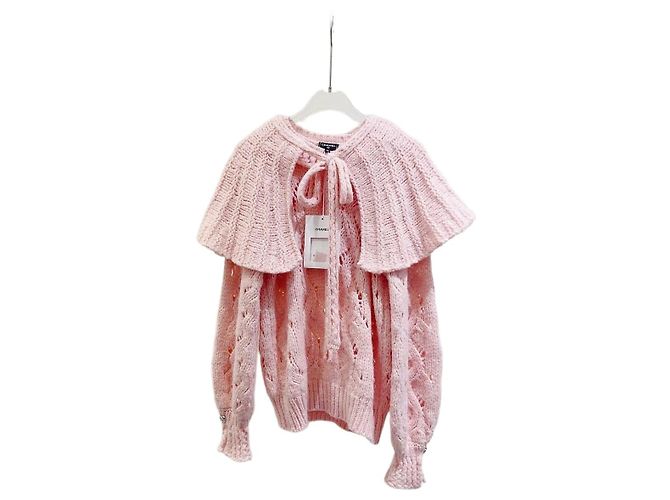 Chanel Wollstrickjacke Cape Silhouette Mehrfarbig