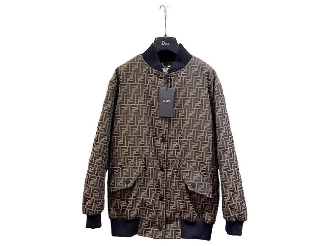 Fendi FF Logo Print Quilted Cotton Jacket Multiple colors