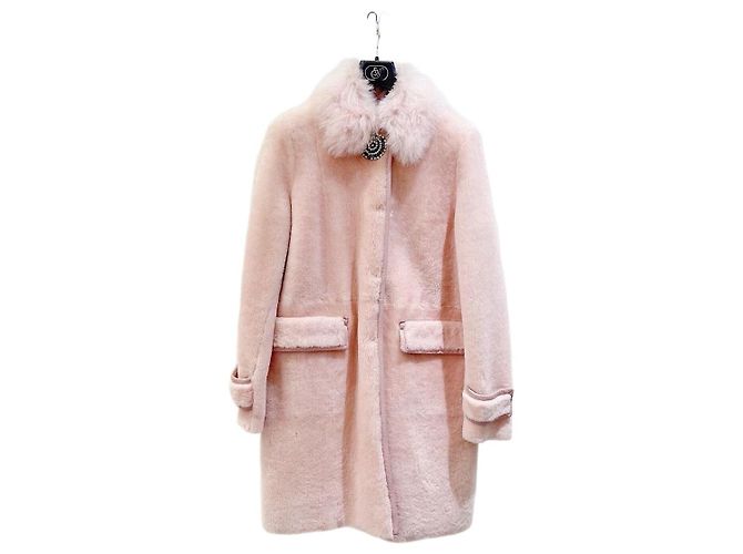Miu Miu Pink Shearling Jacket
