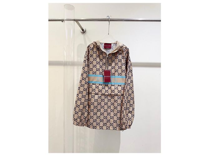 Gucci Technical Windbreaker Jacket Men Polyamide Size 50 Multiple colors