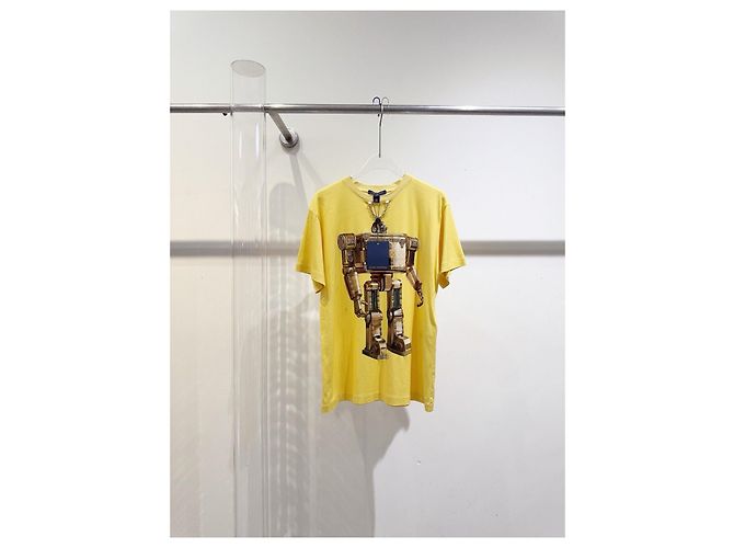 Top Louis Vuitton de algodão com estampa gráfica de robô Multicor