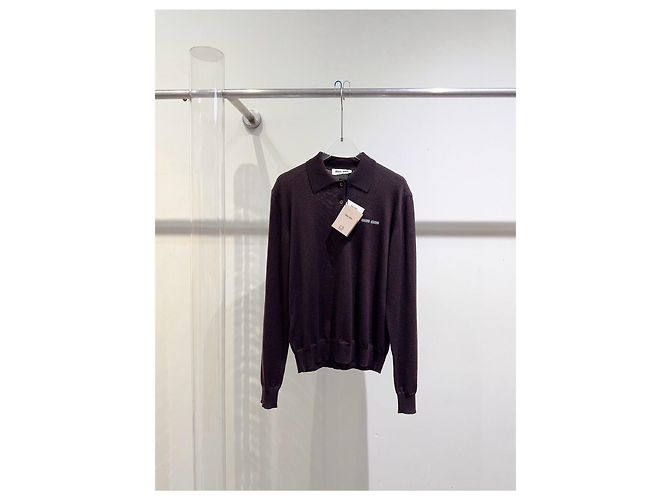 Miu Miu Strickpullover Braun aus Lammwolle Mehrfarben