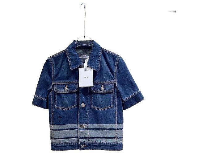 Autre Marque Dior Denim Jacket Blue Bee Embroidery Size 34 Multiple colors