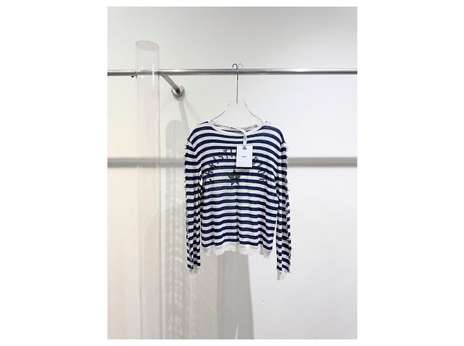 Autre Marque Top de punto a rayas Dior Lucky Star de algodón Multicolor