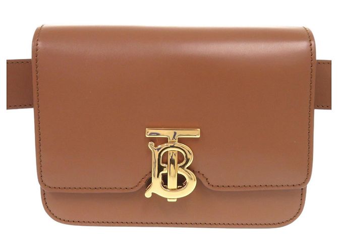 Pochete Burberry em couro marrom