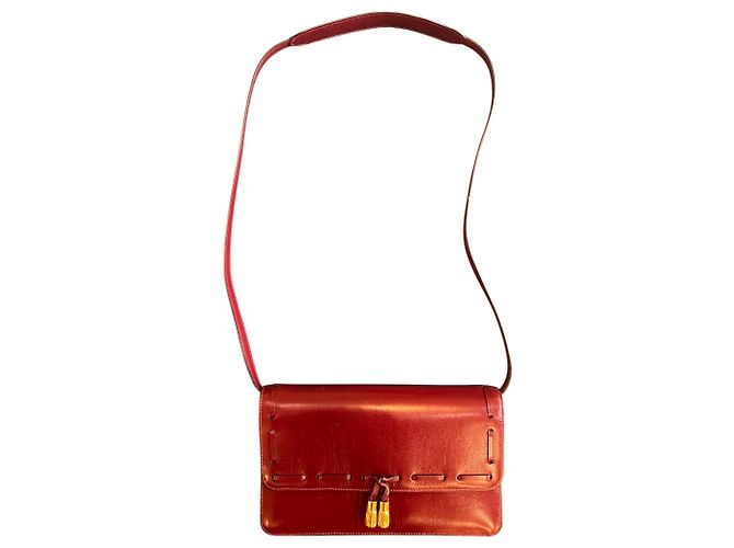 Hermès Bordeaux Leather Shoulder Bag