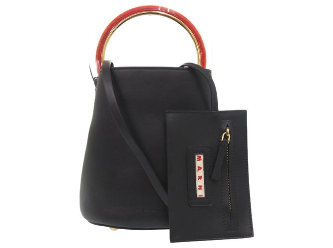 Marni Panier 2-Way Bucket Bag Noir