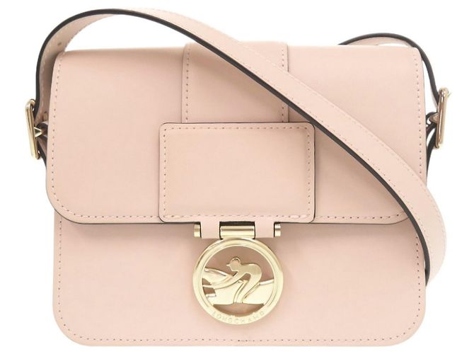 Bolsa de ombro Longchamp Box Trot em couro rosa