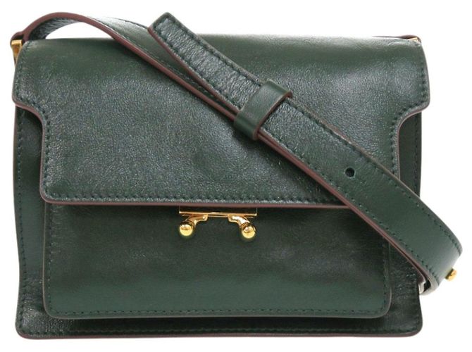 Bolsa de ombro Marni em couro de bezerro verde