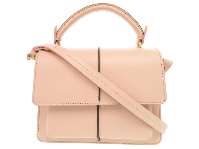 Bolsa Attache Marni em couro rosa