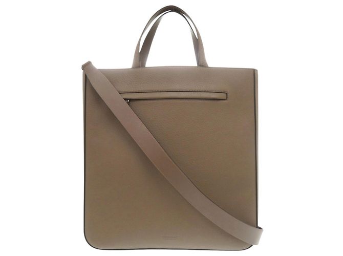 Saco Tote 2-Way Burberry em couro marrom