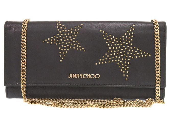 Borsa a tracolla Jimmy Choo Star Studded in pelle nera Nero
