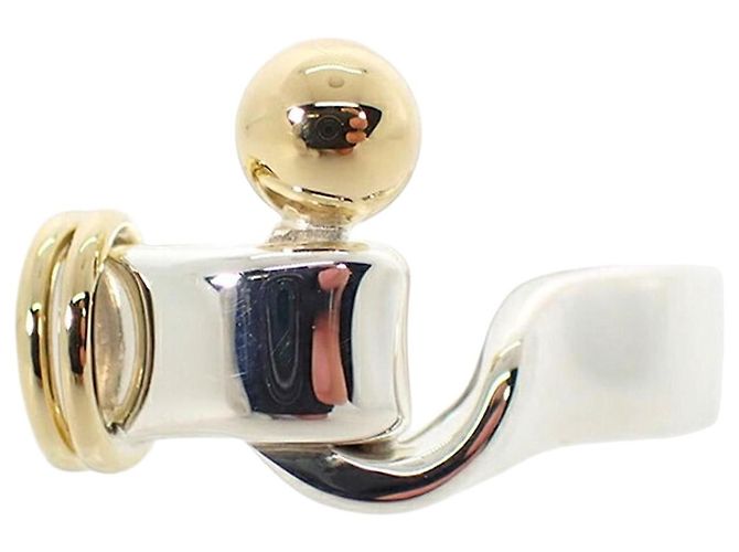 Autre Marque Anello a fascia Tiffany & Co. in argento sterling e oro giallo