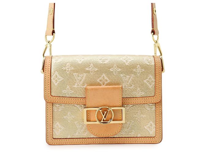 Borsa Louis Vuitton Monogram Jacquard Dauphine MINI Marrone