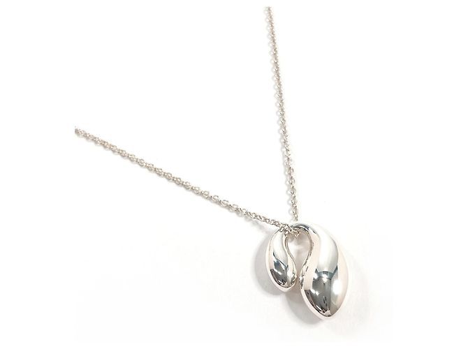 Autre Marque Collar Tiffany Double Teardrop Elsa Peretti Plata