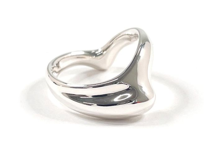 Autre Marque Anillo Tiffany Curved Wave Heart Plata