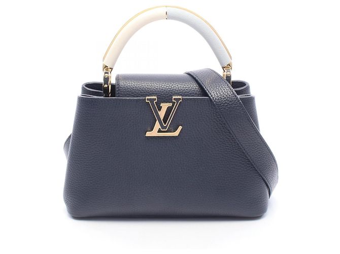 Bolsa de mão 2-Way Louis Vuitton Capucines BB Multicor Azul marinho