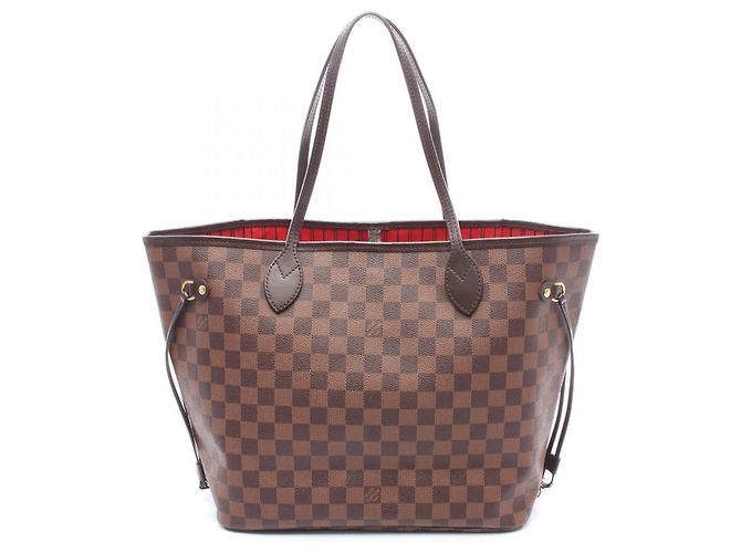 Sac cabas Louis Vuitton Neverfull MM Damier Ebene Marron