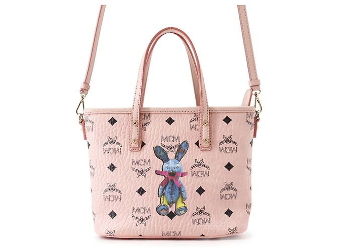 Sac à main en cuir rose MCM