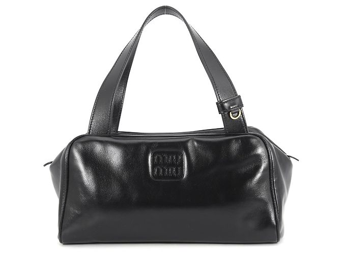 Borsa a mano Miu Miu in pelle nera Nero