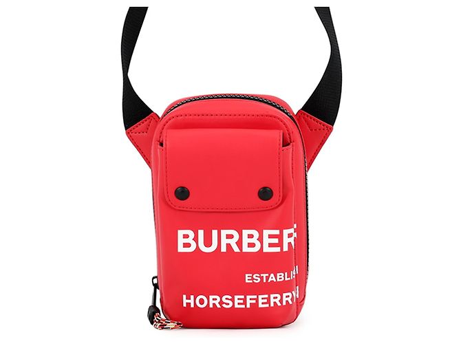Bolsa Tiracolo Burberry Preto Branco Vermelho
