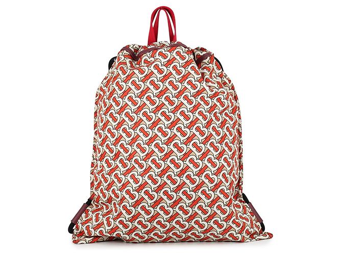 Burberry TB Nylon Rucksack Weiß Beige Orange