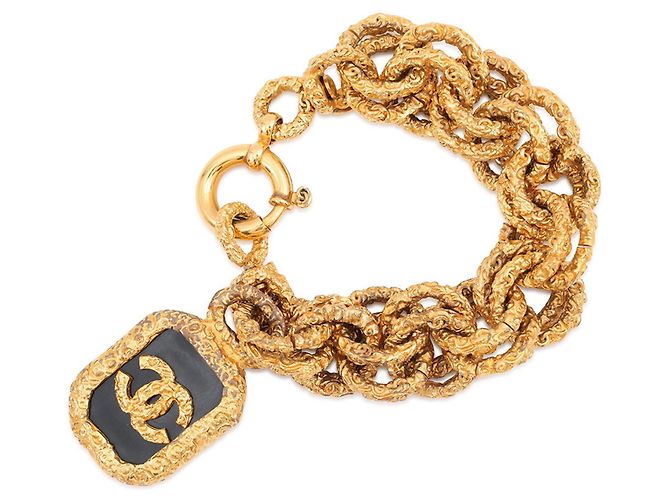 Pulseira de Berloques Dourada Chanel Dourado