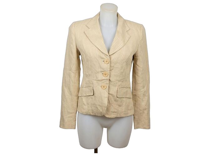 Autre Marque MAX&Co. Blazer de Lino Beige
