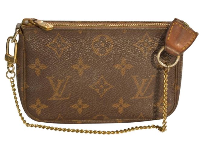 Louis Vuitton Mini Pochette Accessoires Monogram Marrone Monogramma