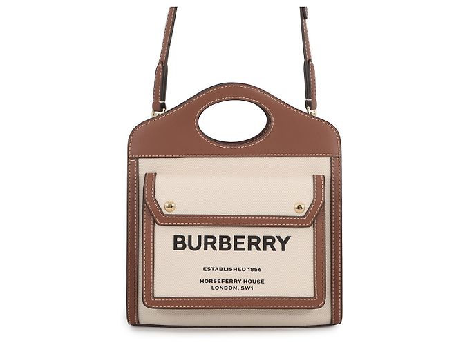 Borsa Mini Pocket Burberry Marrone