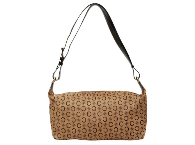 Edge Céline Bolsa de um ombro Celine C Macadam Bege