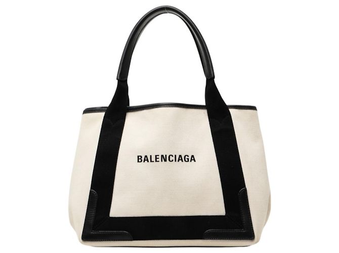 Sac Cabas Balenciaga Navy Noir Écru