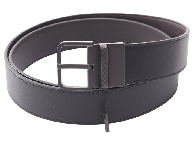 Cintura reversibile in pelle Bottega Veneta Marrone Nero
