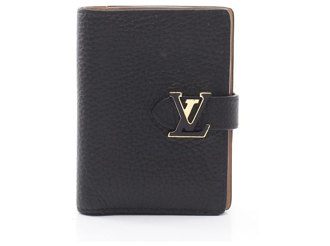 Cartera Louis Vuitton LV Vertical Wallet Compact Noir Bi-fold Wallet Negro
