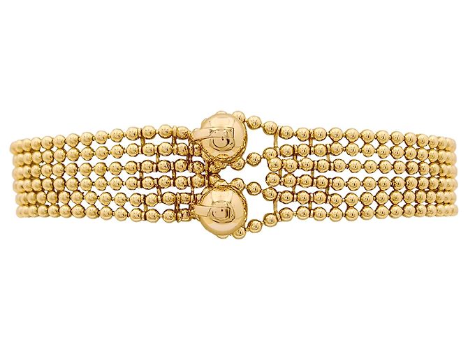 Bracciale Cartier, "Draperie", oro giallo, 6 file.