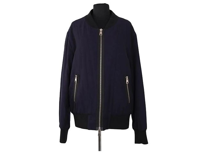 Ami Navy Blue Wool Jacket