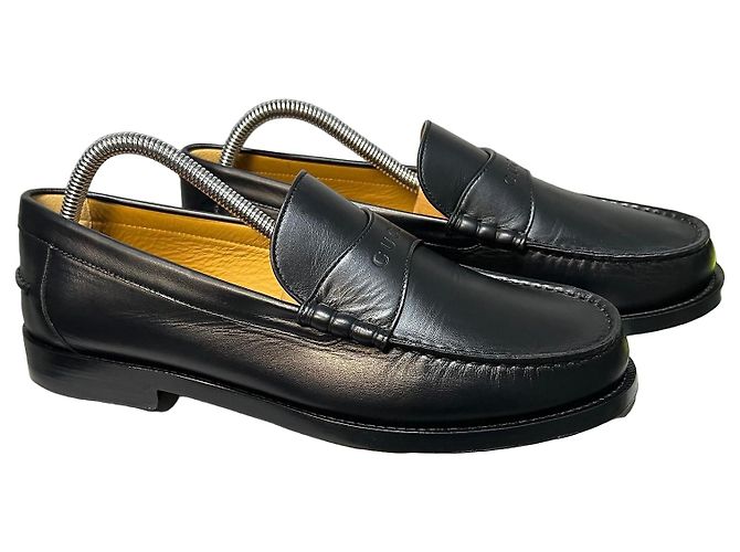 Gucci Leder-Loafer Schwarz