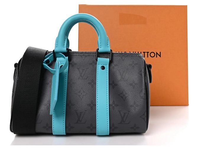 Louis Vuitton Keepall XS Cuir Monogram Galaxy Bleu Gris
