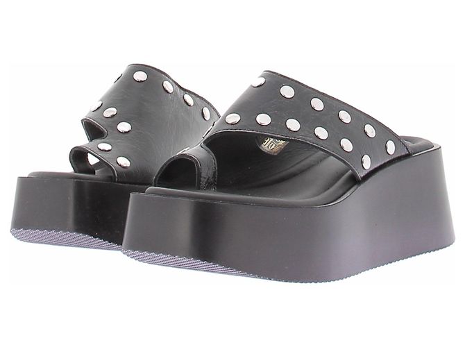 Autre Marque Sandali Nova in pelle nera con borchie Nero