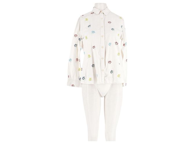 Autre Marque Camisa de algodón blanca Blanco