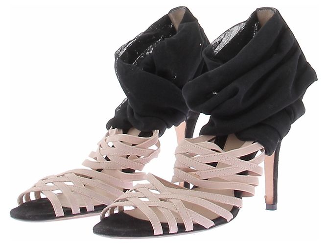 Fendi Décolleté rosa e nere Nero