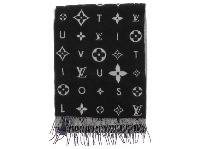 Louis Vuitton Cachecol cinza e preto
