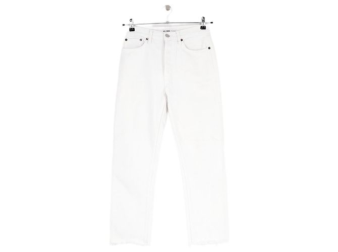 Jeans Re/Done in cotone bianco