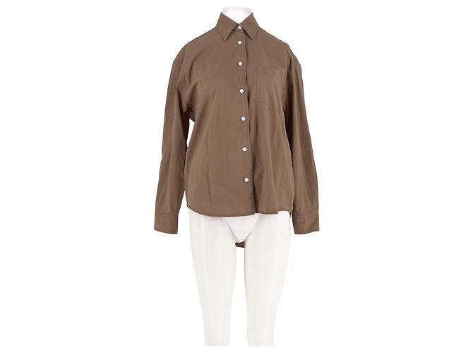 Autre Marque THE FRANKIE SHOP Camicia in cotone marrone