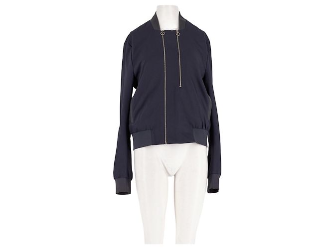 Giacca bomber Paul Smith in lana blu navy