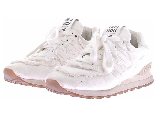New Balance x Miu Miu Sneaker weiß Leder 38