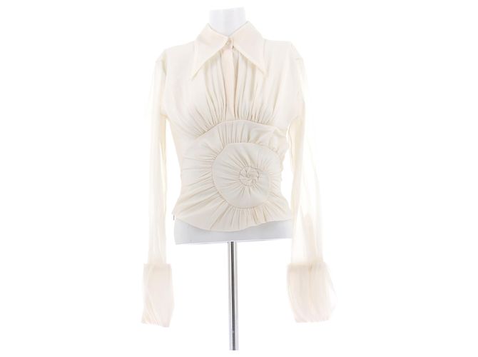 Autre Marque DATT Bluse Beige aus Viskose