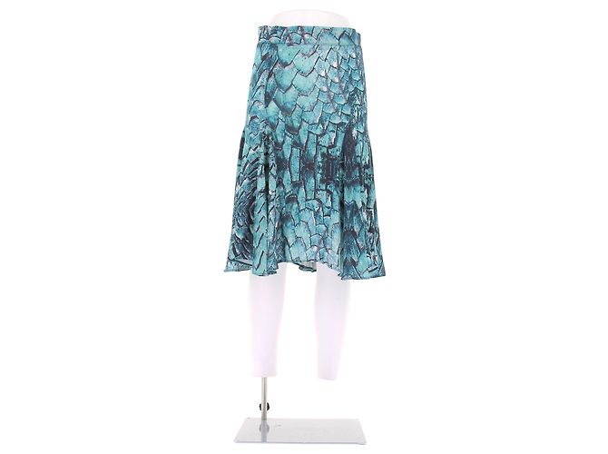 Jupe Just Cavalli turquoise en polyester Taille 44